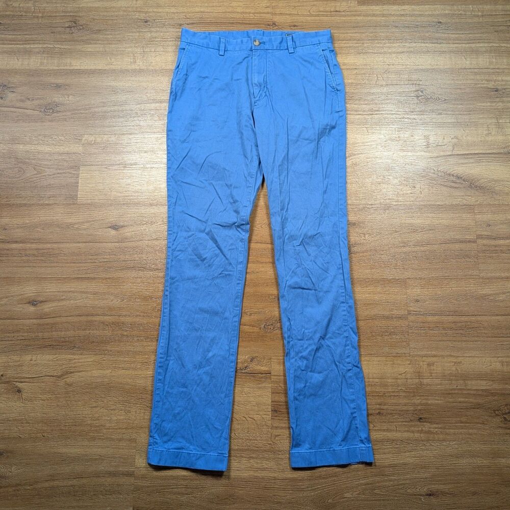 Vineyard Vines Breaker Chino Pants Men's 32x36(34) Blue Tall Straight Preppy